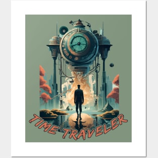 "Time traveler"  time machine Posters and Art